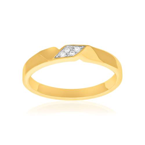 2-tone gold-plated ring with ziconias