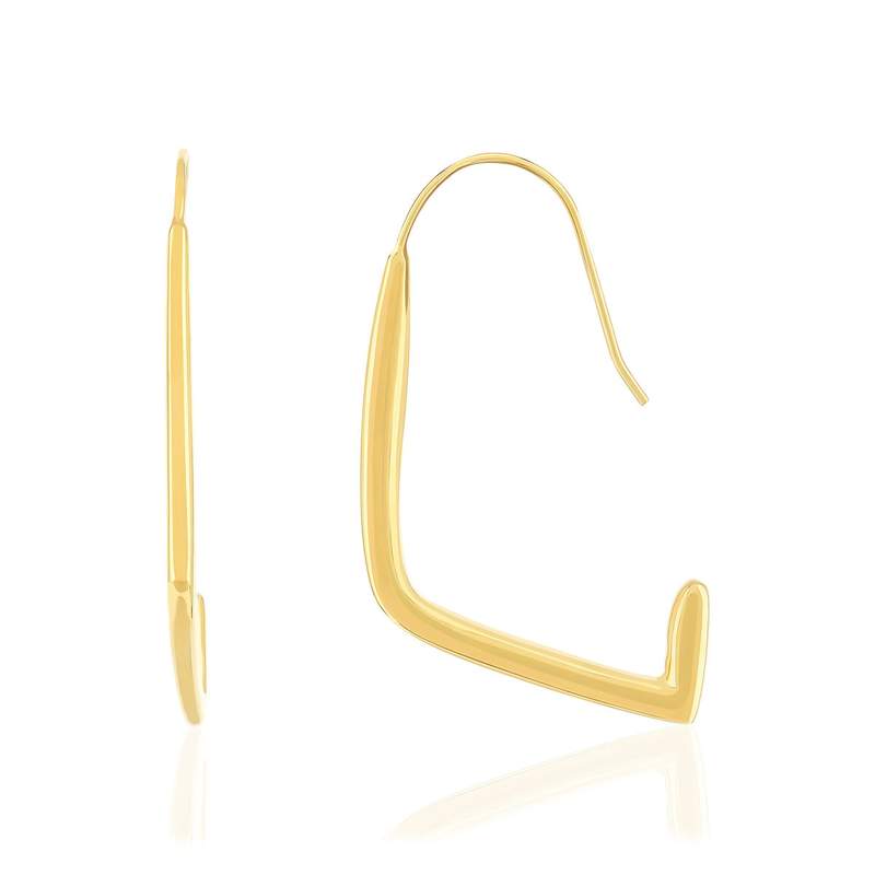 Boucles d'oreilles plaqué or jaune - vue 1