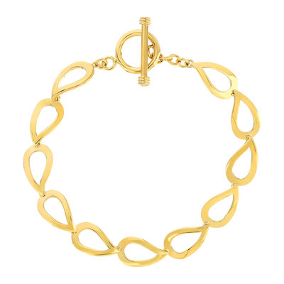 Bracelet plaqué or jaune 18cm