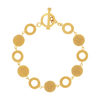 Bracelet plaqué or jaune ronds 18cm - vue V1