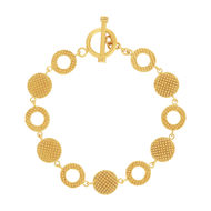 Bracelet plaqué or jaune ronds 18cm