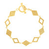 Bracelet plaqué or jaune losanges 18,5cm - vue V1