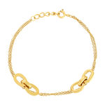 Bracelet plaqué or jaune 19cm - vue 1