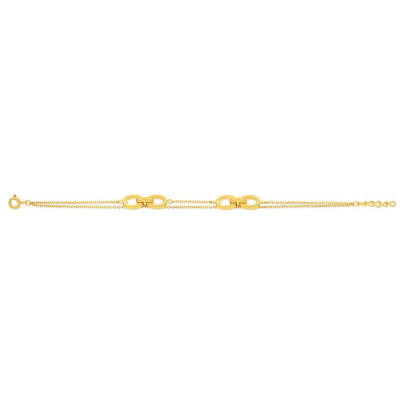 Bracelet plaqué or jaune 19cm - vue 2