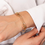 Bracelet plaqué or jaune 19cm - vue porté 1