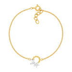 Bracelet plaqué or jaune et ziconias 19cm - vue 1