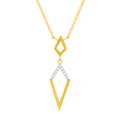 Collier plaqué or 2 tons et ziconias 45cm - vue 1