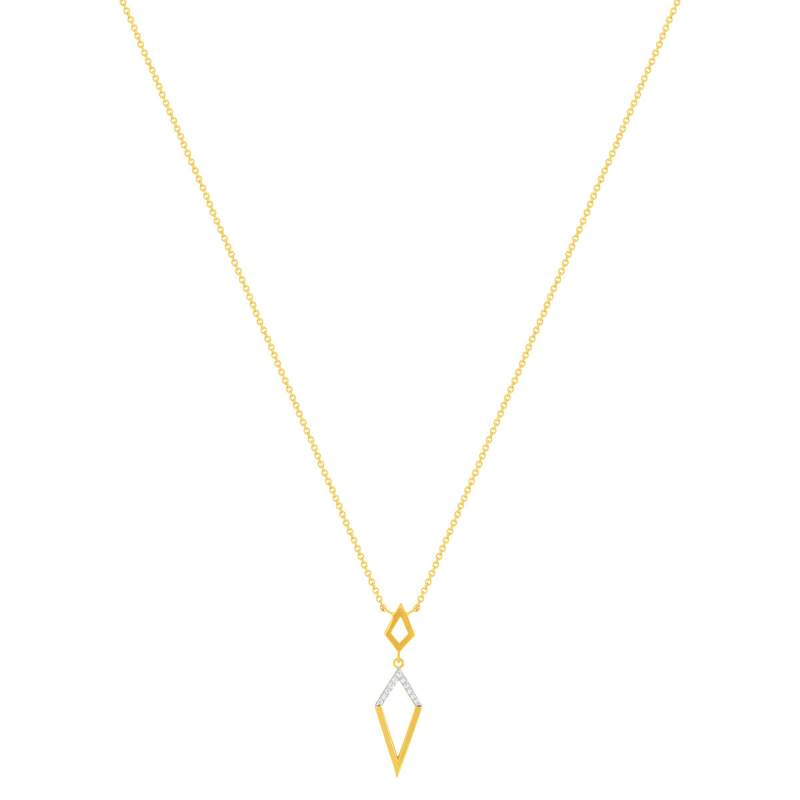 Collier plaqué or 2 tons et ziconias 45cm - vue 2