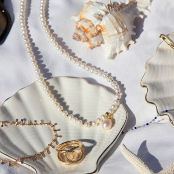 750 geelgouden collier met Chinese gekweekte parels 42,5 cm