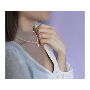 750 geelgouden collier met Chinese gekweekte parels 42,5 cm