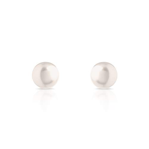 Earrings, gold 750 yellow Chinese cultured pearls