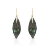 boucles d'oreilles or 750 2 tons perles tahiti diamant et nacre - vue VD1