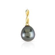 Pendentif or 750 jaune perle de culture de Tahiti