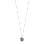 Collier or 750 blanc perles de culture de Tahiti et diamants 45 cm - vue 1