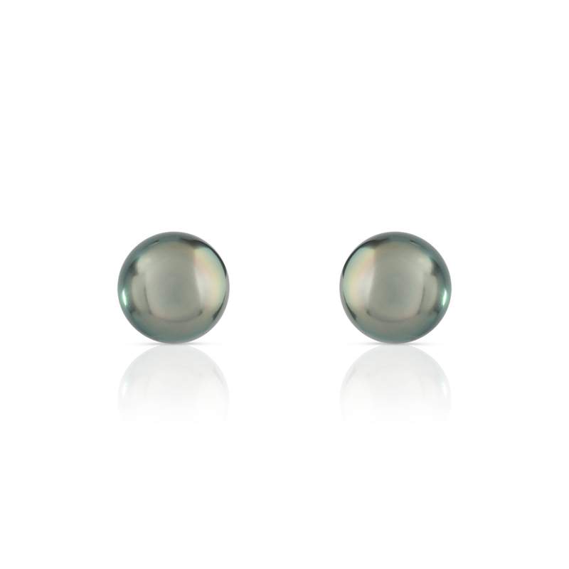 Boucles d'oreilles or 750 jaune perles de culture de Tahiti - vue D1