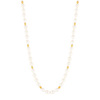 Collier or 750 jaune perles de culture de Chines ovales 45 cm - vue V1