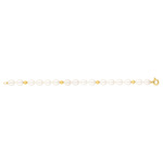 Bracelet or 750 jaune perles de culture de Chine ovales 19 cm - vue 1