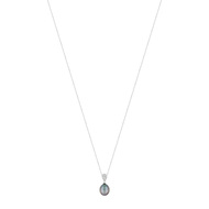 Collier or blanc 750 perle culture tahiti diamant