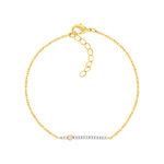 Bracelet plaqué or jaune et zirconias 20cm - vue 1