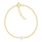 Bracelet plaqué or jaune et zirconias 20cm - vue 1