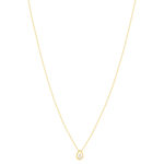 Collier plaqué or jaune et zirconias 45cm - vue 2
