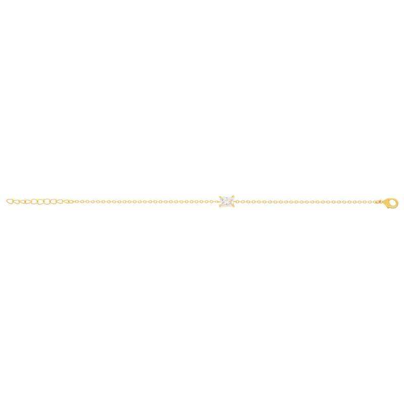 Bracelet plaqué or jaune et zirconias 20cm - vue 2