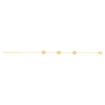 Bracelet plaqué or jaune et zirconias 19cm - vue 2