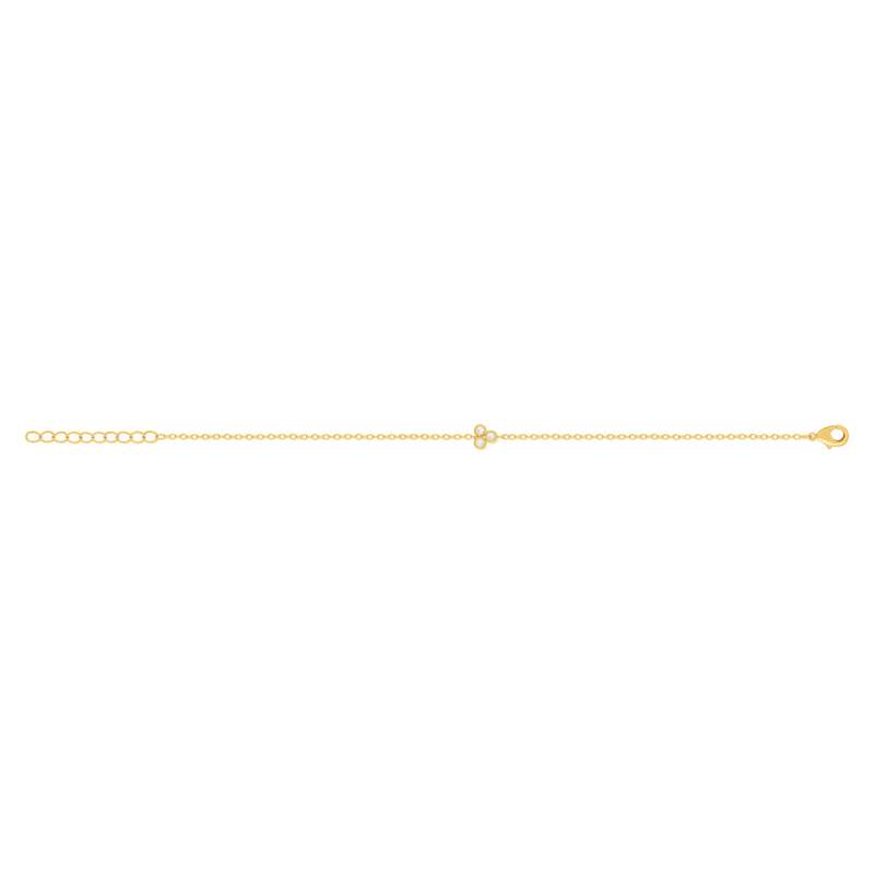 Bracelet plaqué or jaune et zirconias 19cm - vue 2