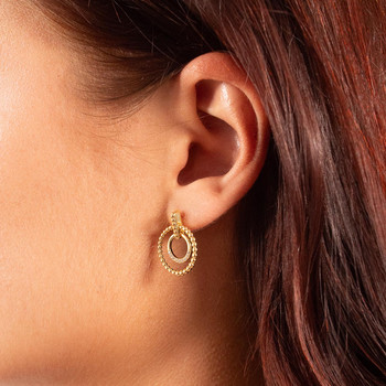 Geelgouden oorbellen met zirkonia's