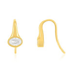 Boucles d'oreilles plaqué or jaune et zirconias - vue 1