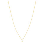 Collier plaqué or jaune et zirconias 45cm - vue 2