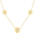 Collier plaqué or jaune et zirconias45cm - vue 1
