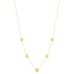 Collier plaqué or jaune et zirconias45cm - vue 2