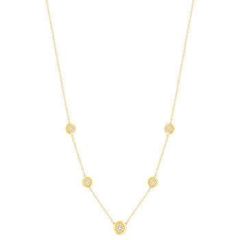 Collier plaqué or jaune et zirconias45cm