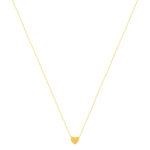 Collier plaqué or jaune coeur et zirconias 45cm - vue 2