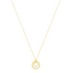 Collier plaqué or jaune et zirconias 45cm - vue 2
