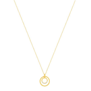 Collier plaqué or jaune et zirconias 45cm