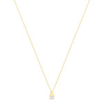 Collier plaqué or jaune et zirconias 45cm - vue 2