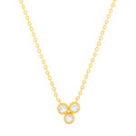 Collier plaqué or jaune et zirconias 45cm - vue 1