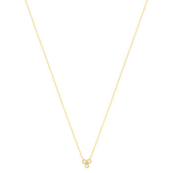 Collier plaqué or jaune et zirconias 45cm