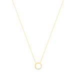 Collier plaqué or jaune et zirconias 45cm - vue 2