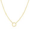 Collier plaqué or jaune rond 45cm - vue V1