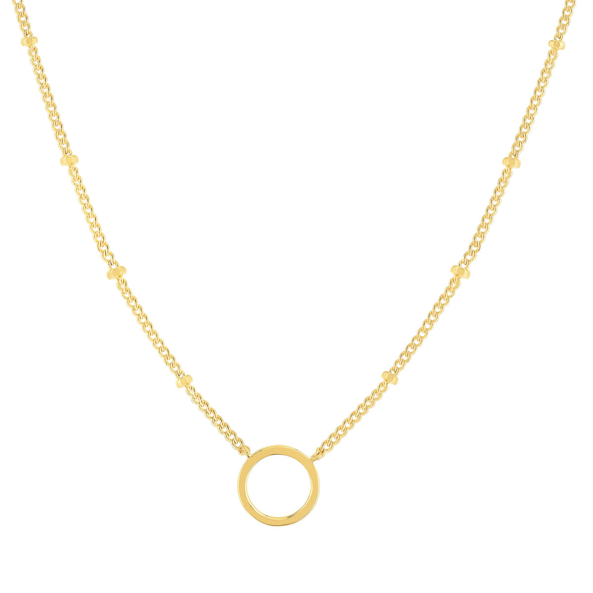 Collier plaqué or jaune rond 45cm