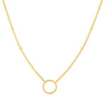 Collier plaqué or jaune rond 45cm - vue 1