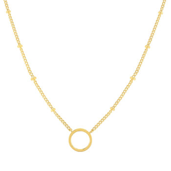Collier plaqué or jaune rond 45cm