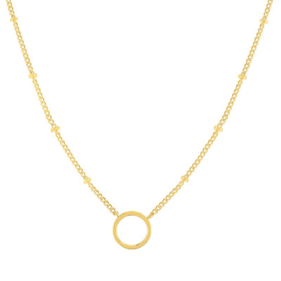 Collier plaqué or jaune rond 45cm - vue 1