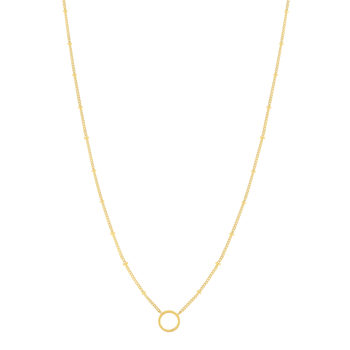 Collier plaqué or jaune rond 45cm