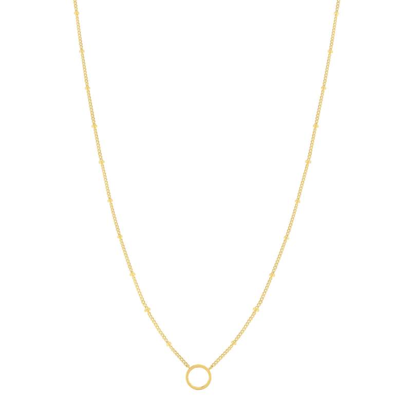 45cm round yellow gold-plated necklace - view 2