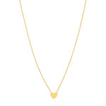 Collier plaqué or jaune coeur 45cm - vue 2