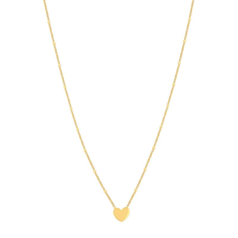 Collier plaqué or jaune coeur 45cm - vue 2